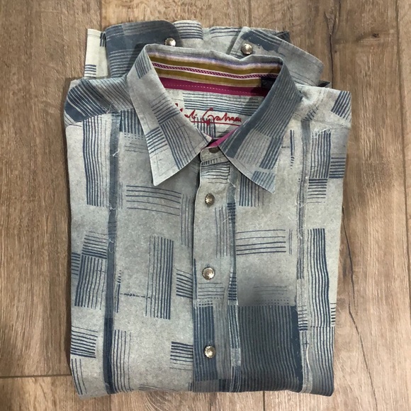 ROBERT GRAHAM 100% Cotton Lightweight Button Down Shirt - Picture 4 of 13